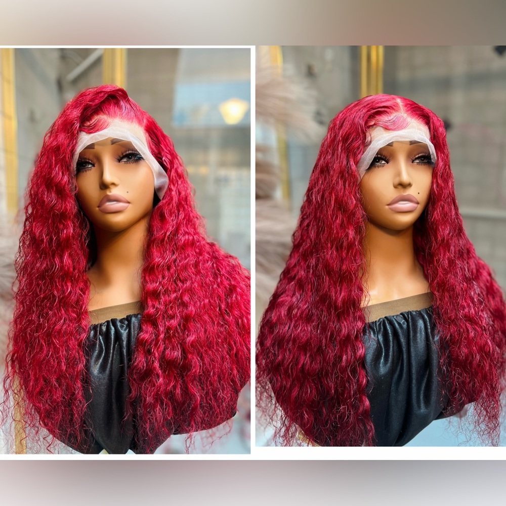 100% Peruvian water curls frontal unit.